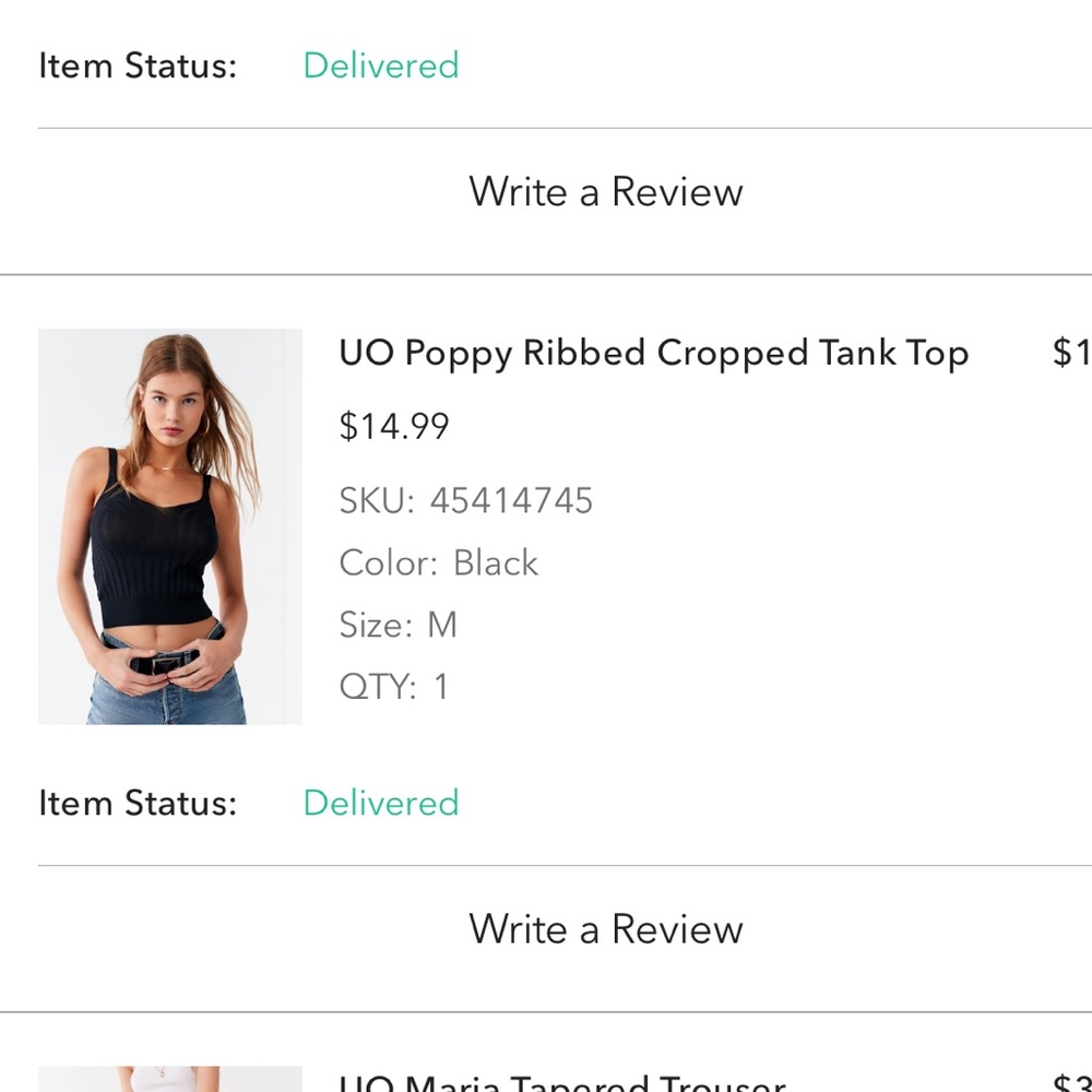 Ribbed cropped tank top